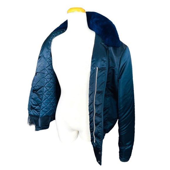 Horace Small Tuffy Jac Police Jacket Black Nylon w/Faux Fur Collar Vintage 40L - Picture 7 of 9